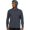 Champion Mens Sun Hoodie Long Sleeve, UPF 50 Sun Shirts for Men, Lightweight UV Protection Rash Guard, Fishing Swim Shirt(Dark Grey)