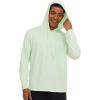 Champion Mens Sun Hoodie Long Sleeve, UPF 50 Sun Shirts for Men, Lightweight UV Protection Rash Guard, Fishing Swim Shirt(Green)
