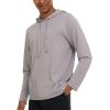 Champion Mens Sun Hoodie Long Sleeve, UPF 50 Sun Shirts for Men, Lightweight UV Protection Rash Guard, Fishing Swim Shirt(Light Grey)