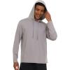 Champion Mens Sun Hoodie Long Sleeve, UPF 50 Sun Shirts for Men, Lightweight UV Protection Rash Guard, Fishing Swim Shirt(Light Grey)