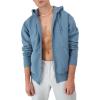 Champion Men’s Zip-up Hoodie, Reverse Weave, Sweatshirt, Fleece Zip-up Hoodie for Men(Washed Antique Blue)