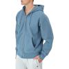 Champion Men’s Zip-up Hoodie, Reverse Weave, Sweatshirt, Fleece Zip-up Hoodie for Men(Washed Antique Blue)
