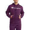 Champion Men’s Fleece Script Logo Hoodie (Reg. Or Big & Tall)(Plum Port Script)