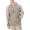 Champion Men’s Pullover Fleece Hoodie, Midweight, C Logo (Reg. Or Big & Tall)(Sandalwood Grey Stripe C Logo)