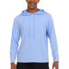 Champion Mens Sun Hoodie Long Sleeve, UPF 50 Sun Shirts for Men, Lightweight UV Protection Rash Guard, Fishing Swim Shirt(Light Blue)