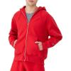 Champion Men’s Zip-up Hoodie, Reverse Weave, Sweatshirt, Fleece Zip-up Hoodie for Men(Washed Athletic Red)