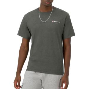 Champion Men’s Heritage Short Sleeve Tee, Men’s T-Shirts, Vintage Shirts, Men’s Tee Shirts, Graphics(Granite Heather Small Script)