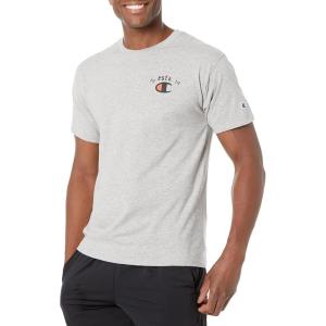 Champion Men’s Heritage Short Sleeve Tee, Men’s T-Shirts, Vintage Shirts, Men’s Tee Shirts, Graphics(Oxford Gray Hand & C)