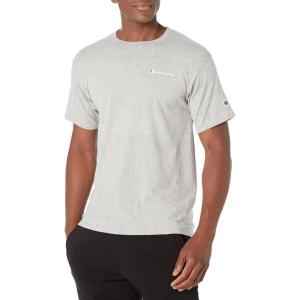Champion Men’s Heritage Short Sleeve Tee, Men’s T-Shirts, Vintage Shirts, Men’s Tee Shirts, Graphics(Oxford Gray Small Script)