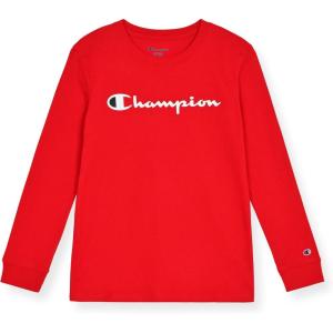 Champion Men’s Heritage Short Sleeve Tee, Men’s T-Shirts, Vintage Shirts, Men’s Tee Shirts, Graphics(Signature Lychee Red)