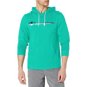 Champion Men’s Long Sleeve T-shirt Hoodie (Retired Colors)(Green Reef Split Script)
