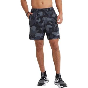 Champion Mens Shorts, MVP, Moisture Wicking, Gym Shorts for Men, Athletics Shorts, 7″ & 9″(Mesh Camo Neutral C Patch Logo)