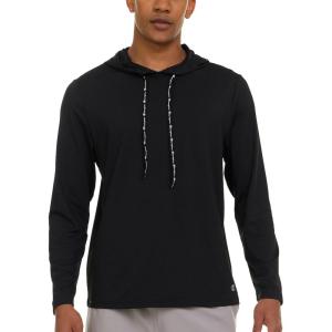 Champion Mens Sun Hoodie Long Sleeve, UPF 50 Sun Shirts for Men, Lightweight UV Protection Rash Guard, Fishing Swim Shirt(Black)