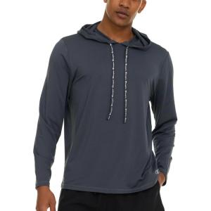 Champion Mens Sun Hoodie Long Sleeve, UPF 50 Sun Shirts for Men, Lightweight UV Protection Rash Guard, Fishing Swim Shirt(Dark Grey)