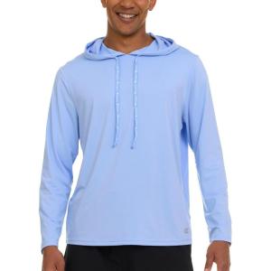 Champion Mens Sun Hoodie Long Sleeve, UPF 50 Sun Shirts for Men, Lightweight UV Protection Rash Guard, Fishing Swim Shirt(Light Blue)