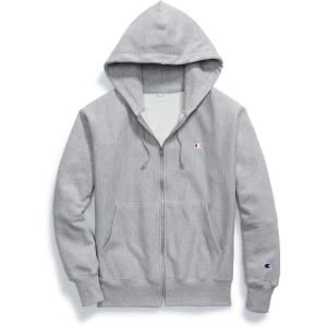 Champion Men’s Zip-up Hoodie, Reverse Weave, Sweatshirt, Fleece Zip-up Hoodie for Men(Oxford Gray)