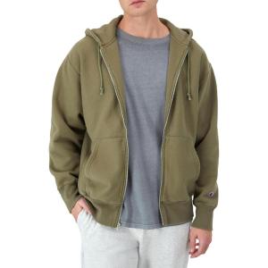 Champion Men’s Zip-up Hoodie, Reverse Weave, Sweatshirt, Fleece Zip-up Hoodie for Men(Washed Outdoor Olive Green)