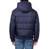 Champion Men’s Reversible Puffer Jacket with Drawstring Hood(Navy/Charcoal)