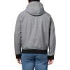Champion mens Hooded Softshell Bomber Jacket With Bib(Heather Grey)