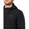 Champion mens Lightweight Hooded Puffer Jacket(Black)