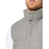 Champion mens Puffer Vest With Name Logo(Heather Grey Wool Blend)