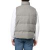 Champion mens Puffer Vest With Name Logo(Heather Grey Wool Blend)