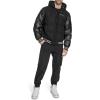 Champion mens Varsity Bomber Puffer Jacket(Black Wool Hoody)