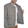 Champion mens Varsity Bomber Puffer Jacket(Heather Grey Wool)