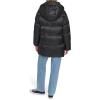 Champion womens Cinch Waist Quilted Puffer Jacket(Black)