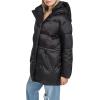 Champion womens Cinch Waist Quilted Puffer Jacket(Black)