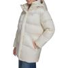 Champion womens Cinch Waist Quilted Puffer Jacket(White)