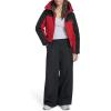 Champion womens Cropped Hooded Ski Bomber(Black/Red)
