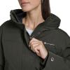 Champion womens Cropped Hooded Ski Bomber(Olive)