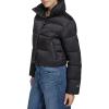 Champion womens Cropped Puffer Jacket(Black)