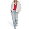Champion womens Faux Fur Hoody Bomber Jacket(Cream)