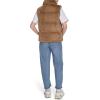 Champion womens Faux Fur Stand Collar Vest(Cognac)