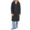 Champion womens Lightweight Long Hooded Puffer(Black)