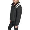 Champion womens Quilted Shawl Collar Puffer Jacket(Black)