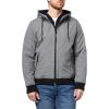 Champion mens Hooded Softshell Bomber Jacket With Bib(Heather Grey)