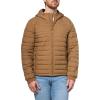 Champion mens Lightweight Hooded Puffer Jacket(Otter)