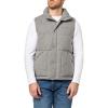 Champion mens Puffer Vest With Name Logo(Heather Grey Wool Blend)