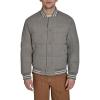 Champion mens Varsity Bomber Puffer Jacket(Heather Grey Wool)
