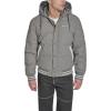 Champion mens Varsity Bomber Puffer Jacket(Heather Grey Wool Hoody)