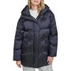 Champion womens Cinch Waist Quilted Puffer Jacket(Navy)