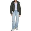 Champion womens Cropped Hooded Ski Bomber(Olive)
