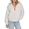 Champion womens Faux Fur Hoody Bomber Jacket(Cream)