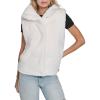Champion womens Faux Fur Stand Collar Vest(Cream)