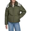 Champion womens Quilted Shawl Collar Puffer Jacket(Olive)