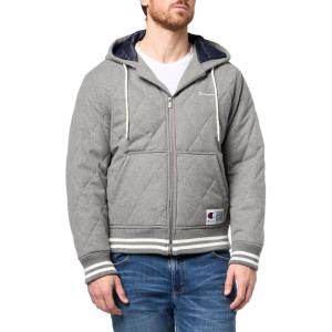 Champion mens Diamond Quilted Varsity Hoody(Heather Grey)