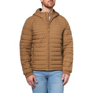 Champion mens Lightweight Hooded Puffer Jacket(Otter)